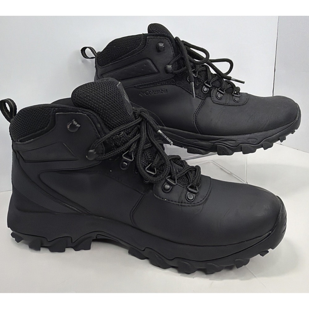 Columbia Men's Black Mid Hiking Boots Size 12 Leather Lace Up BM3970-011 - Picture 9 of 14